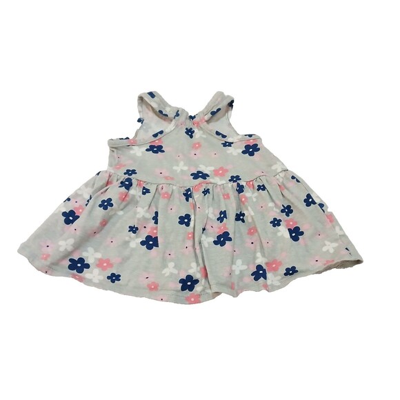 Gerber Infant Girls 3pc Racer Back Tank Dress, Bottoms & Hat Set (0-3M) - Gray - Picture 3 of 8